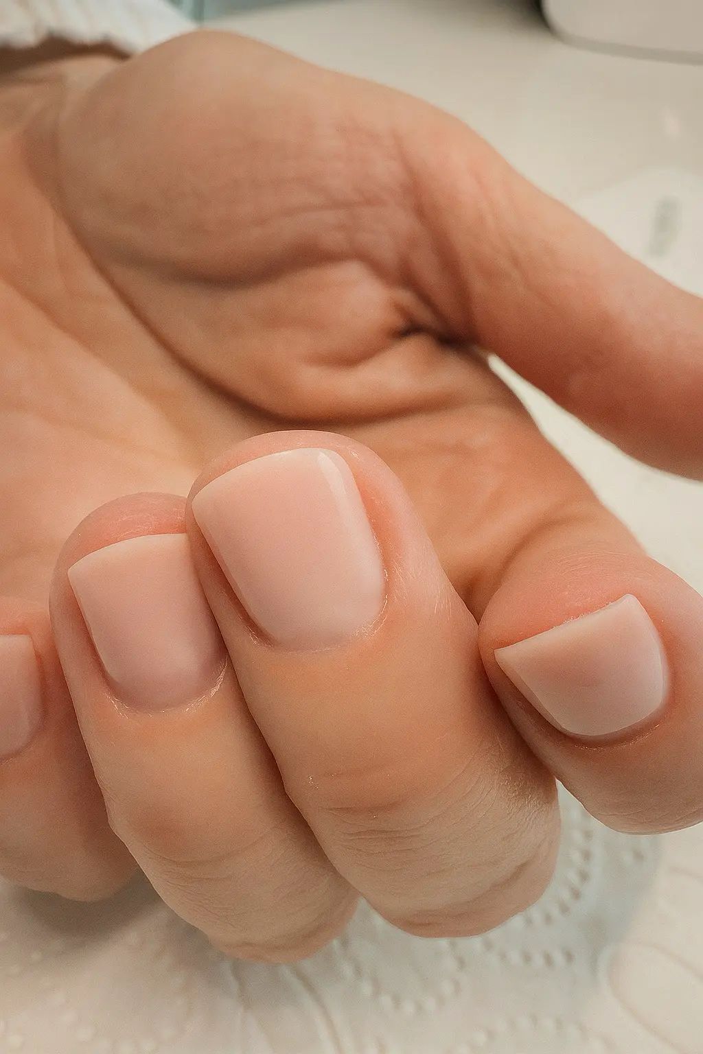 Clean Manicure mit glänzendem, natürlichem Look bei Firstclass Naildesign in Dinslaken, professionell ausgeführt von Michelle Roscher